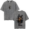 Washed Vintage Anime Haikyuu Tobio Kageyama Tshirt Summer Mens Crewneck Loose Tees Men Women Manga Fashion Oversized T Shirt