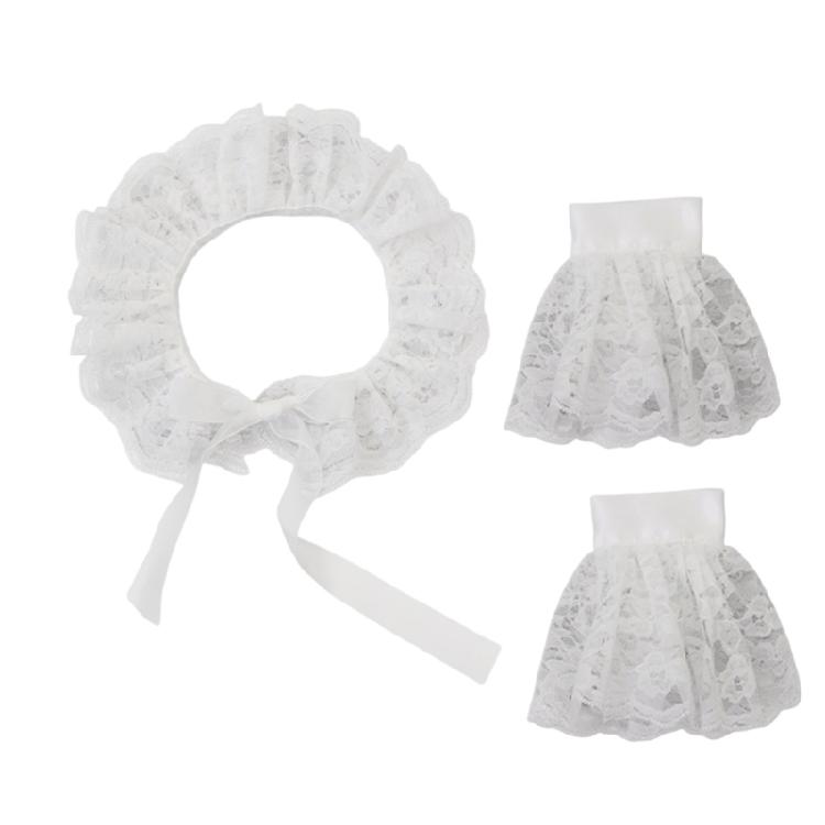 Кружевной декоративный воротник-манжета на запястья, комплект для аниме-мероприятий, аксессуары для костюмов и косплея.