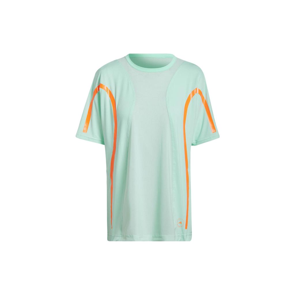adidas X Stella McCartney Collaboration Свободная дышащая спортивная футболка для бега с короткими рукавами Женские топы Светло-зеленый HD9114