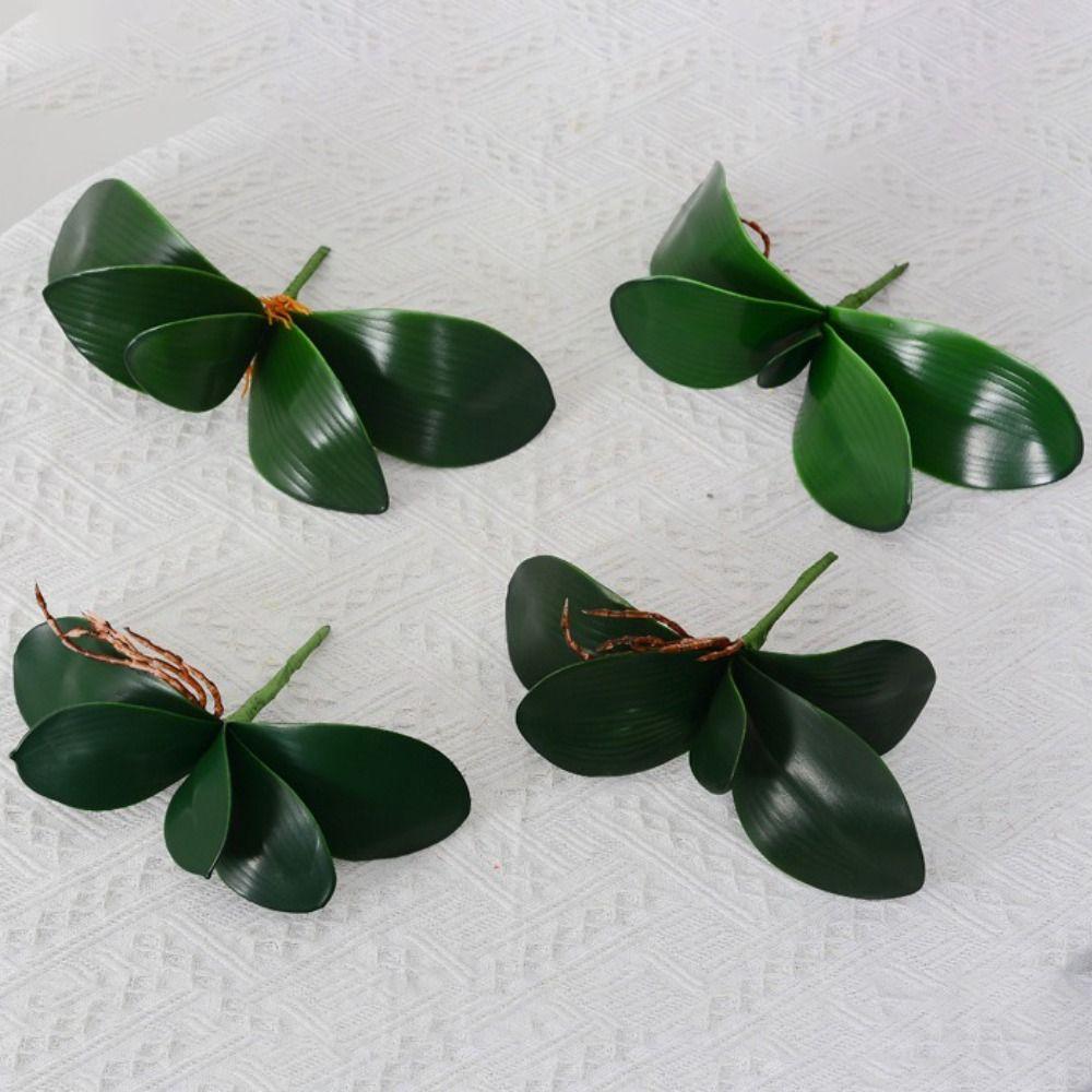 Green Artificial Plant Plastic Plastic Leaves Simulation Plant Real Touch Orchid Home Decor