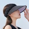Шляпа женская модная плиссированная корейская версия солнцезащитная пустая шляпа-цилиндр повязка на голову солнцезащитная УФ-шляпа женская солнцезащитная шляпа летняя новая модель