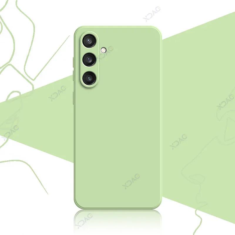 Роскошные квадратные жидкие силиконовые чехлы для Samsung S24 Plus Ultra SamsungS24 S24Plus S24Ultra 5G 360 Мягкий защитный корпус