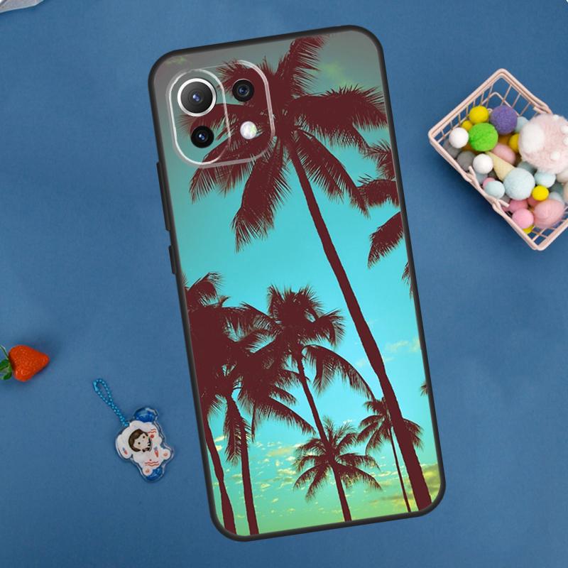 Summer Beach Sunset Palm Tree Case For POCO F5 X3 X5 Pro X4 F4 GT C40 M5s F3 Cover For Xiaomi 13 12 Lite 12T 11T Pro 12X