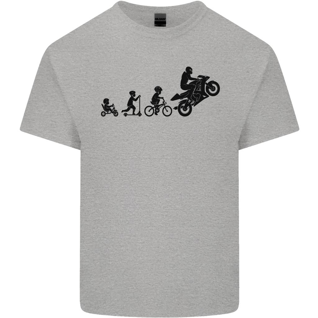 Motorbike Evolution Funny Biker Motorcycle Unisexs Light Cotton TShirt