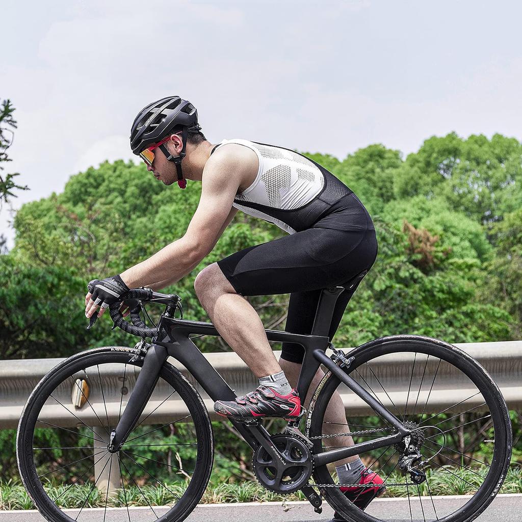 Cycling shorts with bib and pad M - black