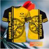 New 3D Printed Darts Men's Name Darts Team Summer Short Sleeve Top Fashion Round Neck