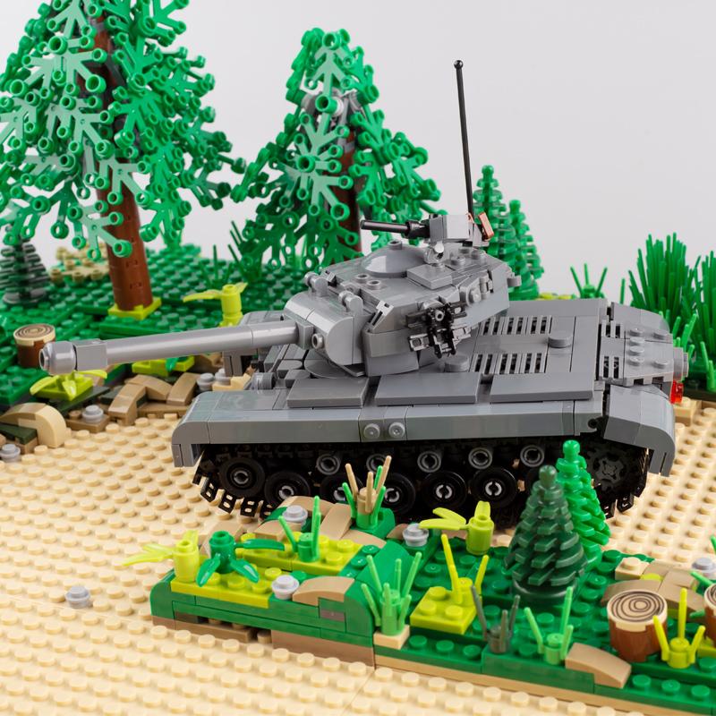 Вторая Мировая Война Военный Американский Танк M4 Шерман Строительные Блоки M26 Першинг Фигурки Солдат Армии Оружие Военная Сцена Модель MOC Кубики Игрушка для Мальчика Подарок