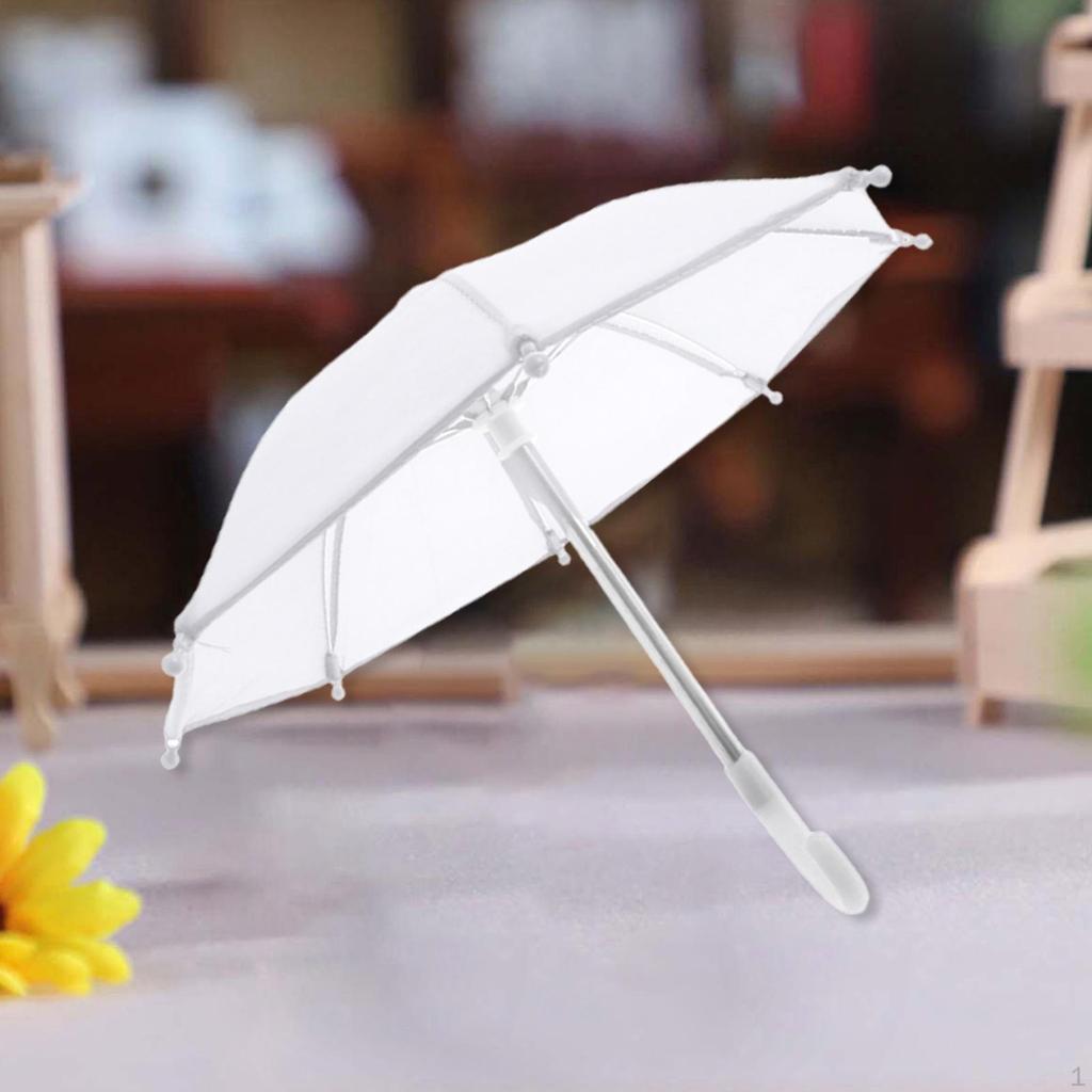 Dollhouse Miniature Umbrella Cute Parasol Decor Decorative Kids Children Toy Sunny Rainy
