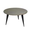 Table Basse - Aluminium - Noir Doré - 80x80x50 Cm - Montage Facile - Design Moderne