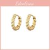 Alloy Fashionable Hoop Earrings Elegant Geometric Design Women For