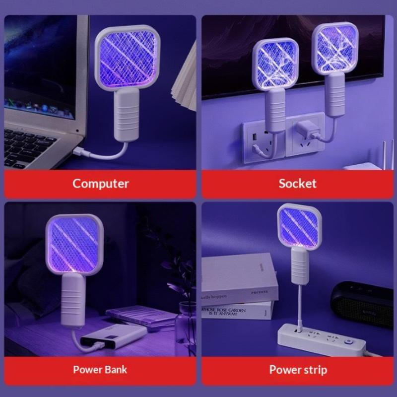 Летняя USB УФ-лампа Ловушка-мухобойка Портативная лампа-убийца Электрический мини-уничтожитель мух и насекомых Для спальни На улице