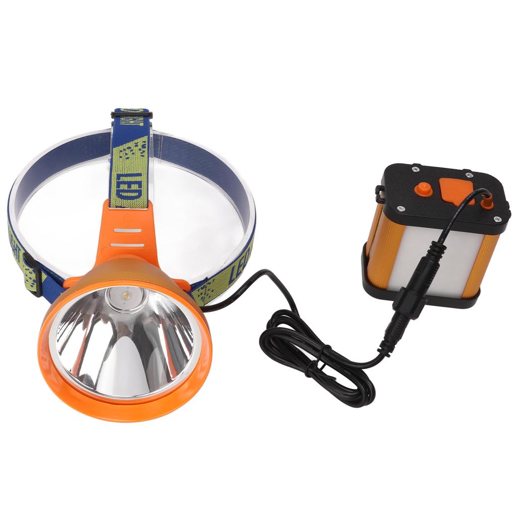 Miner Headlight Super Bright Adjustable Angle LED Headlamp with 6400mAh Lithium Battery
