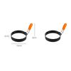 Fried Egg Ring Stainless Steel with Heat Resistant Silicone Handle Non-Stick Fried Egg Mold Scrambled Eggs Form 2
