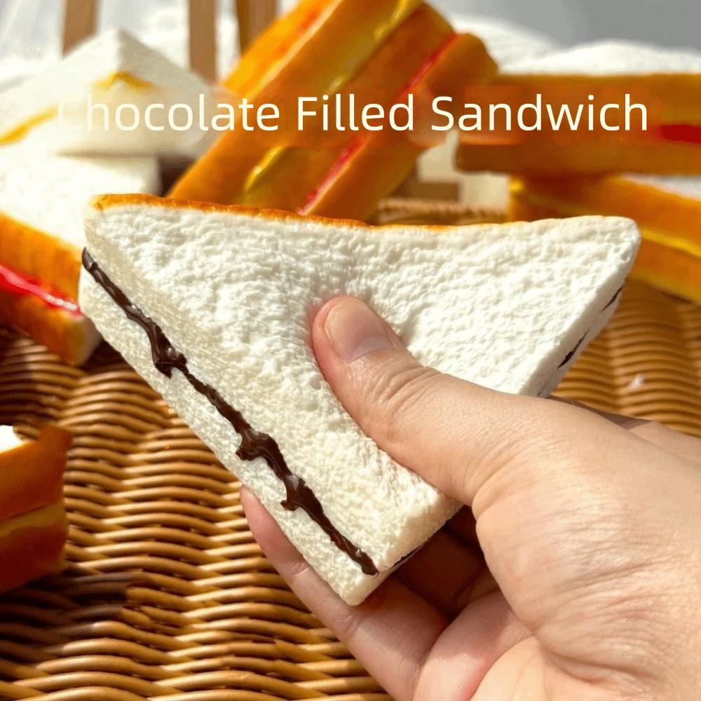 Prank Decoration Simulation Sandwich Squishy Toy Slow Rising Sensory Fidget Bread Funny