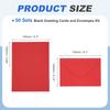 50Sets 4 x 6" Blank Greeting Cards and Envelopes Half Fold Note Cards and Envelopes 250g Thick Cardstock for DIY Wedding Party