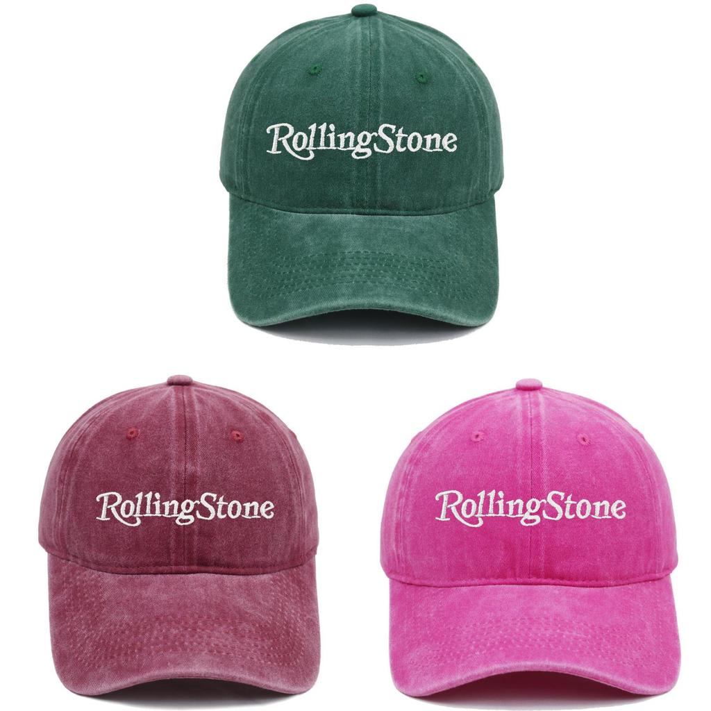 Бейсболка с вышивкой Rolling Stone из стираного хлопка для защиты от солнца летом