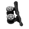 1 Pair Durable Mute Swivel Luggage Wheels Easy Installation Black Replacement Wheels Suitcase Wheels Travel Essential