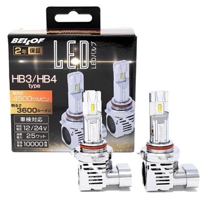 BELLOF HB3/HB4 4500 Кельвинов (DBA1922) Светодиодная лампа для фары и противотуманной фары