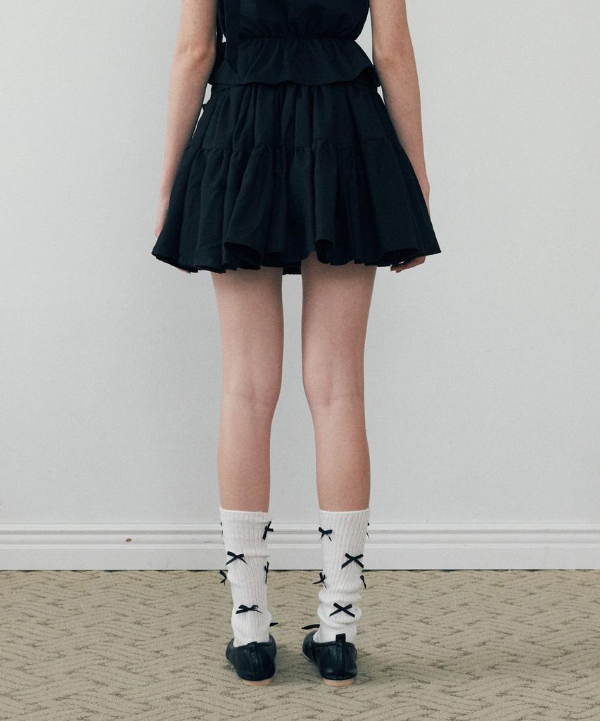 Lulu Shoe Ribbon Cancan Skirt - Black
