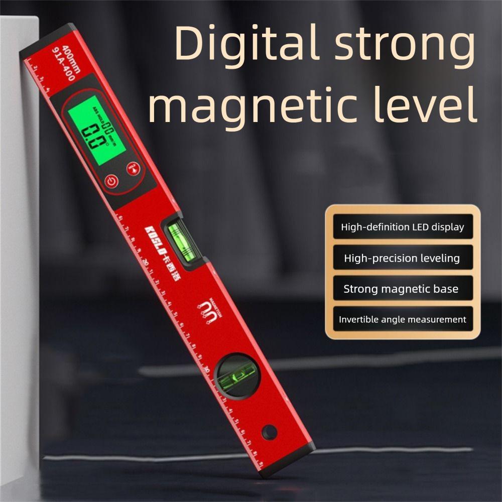 LED Display Digital Protractor 0-90° Range Electronic Inclinometer Horizontal Vertical Testing