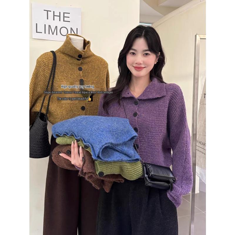 Women's Lazy Style Turtleneck Loose Slimming Knit Sweater - Winter Fashion