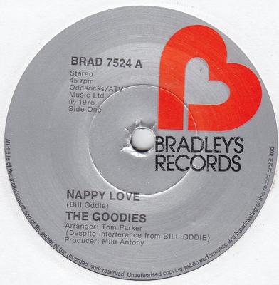 7-дюймовая пластинка GOODIES - Nappy Love BRAD7524 Bradley's Recor 1975 UK Поп Б/У