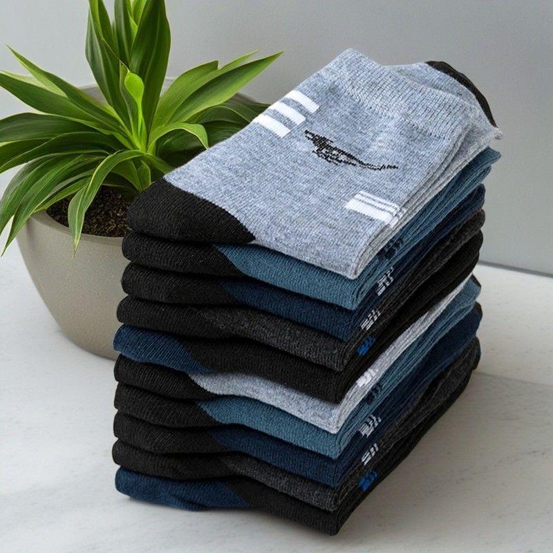 1/5/10 пар мужских носков, дышащие хлопковые спортивные носки, дышащие дезодорирующие деловые носки, большие размеры 39-44