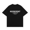23SS трансграничный европейский и американский модный бренд REPRESENT микро-печать логотипа футболка с коротким рукавом для мужчин и женщин пар высокая улица свободный ha