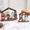 Mini Christmas Nativity Scene Set Nativity Set Table Sign Religious Story Figurines for Christmas Indoor Decors