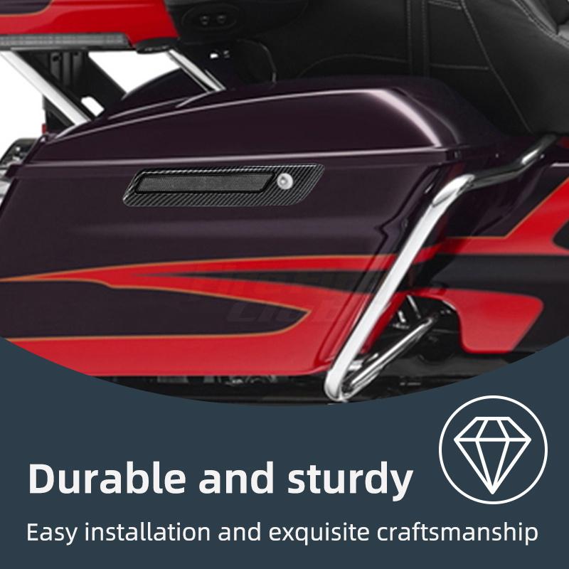 Аксессуары для мотоциклов Жесткая крышка защелки кофра Отражатели ABS Для Harley Touring Road King Road Glide Street Glide 2014-up