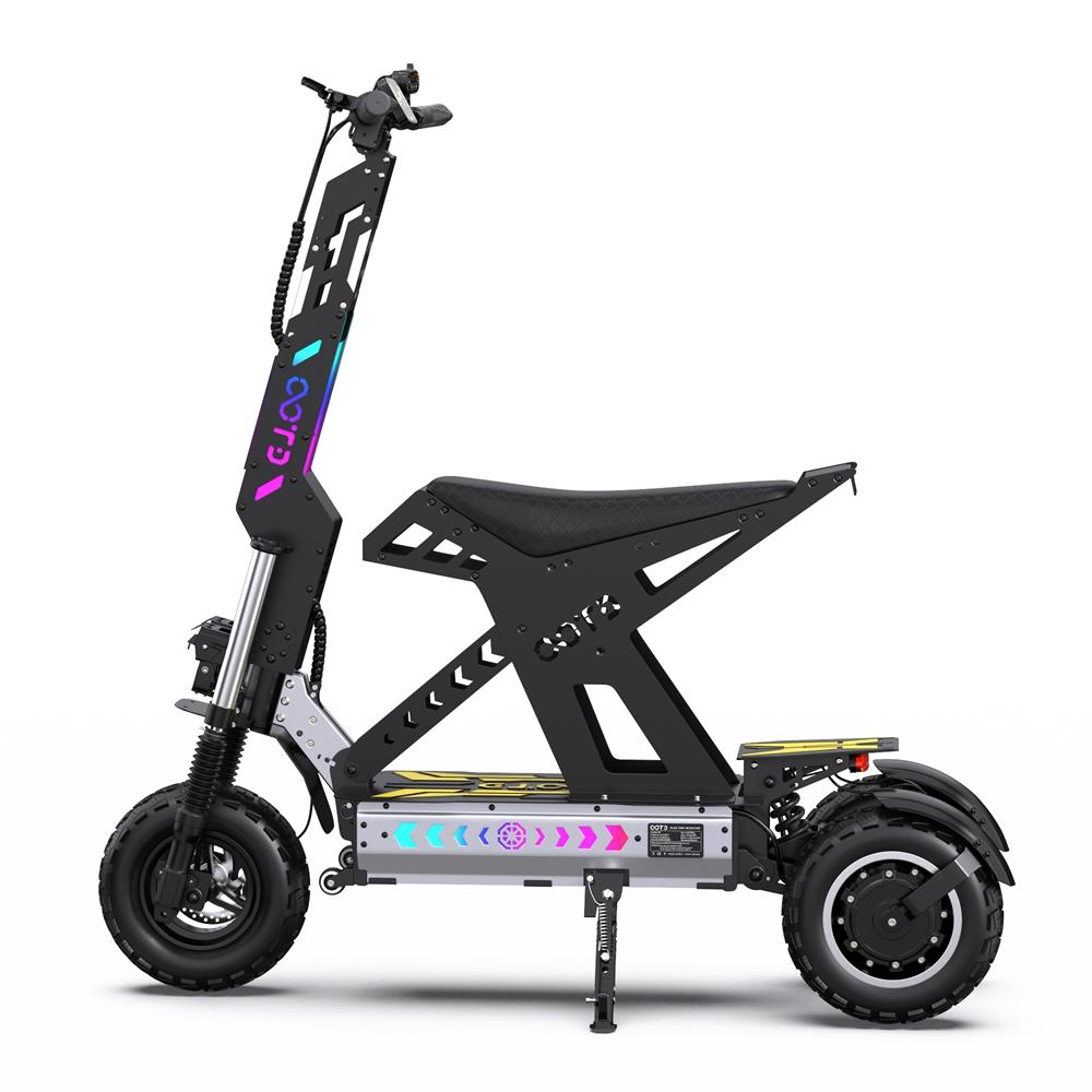 OOTD T30 Three-wheeled electric scooter, dual 1600W motors, 60V 31.2Ah battery, 13-inch off-road tires, maximum load capacity 200kg