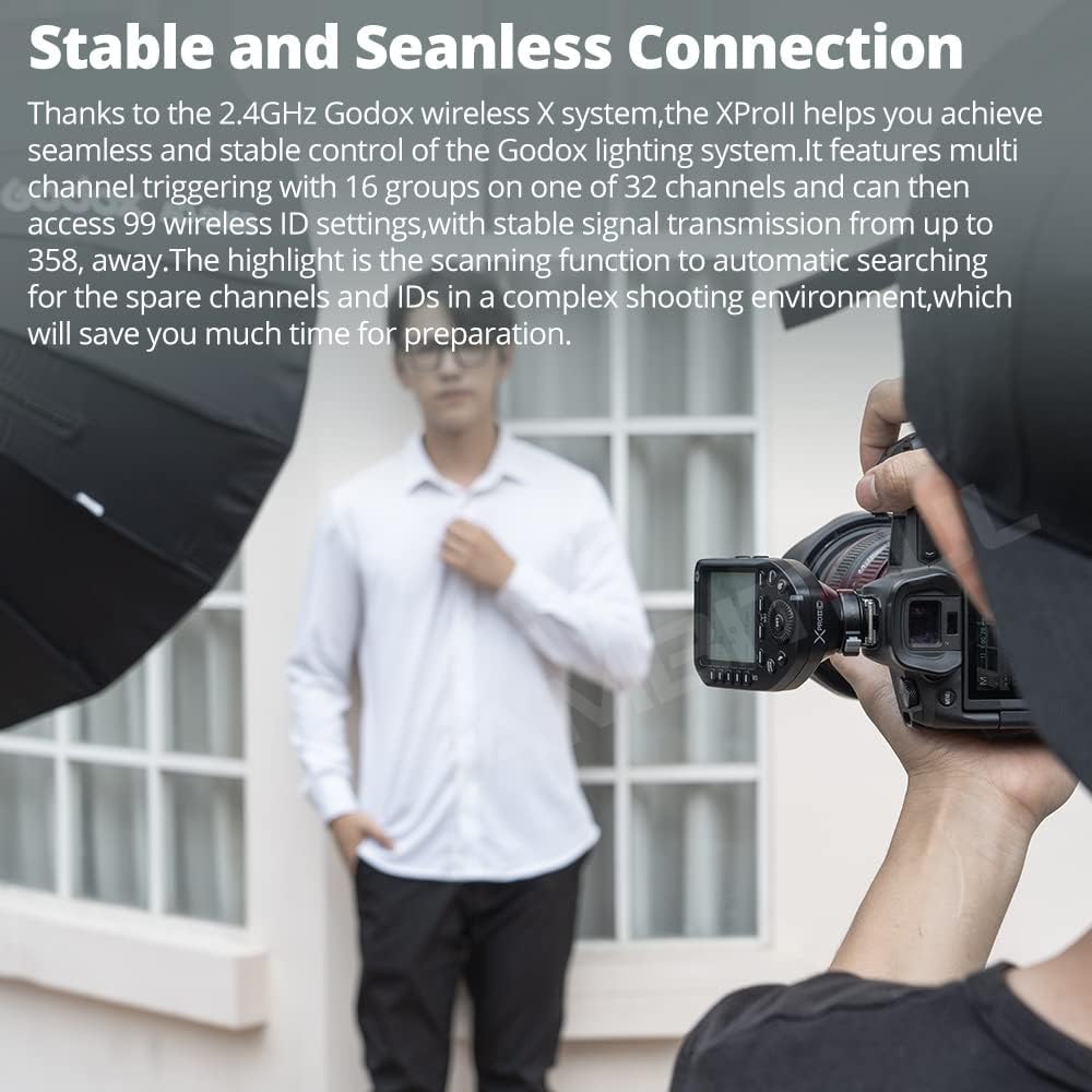 GODOX GODOX TTL Wireless Sync Wireless Flash Trigger for X System LCD Screen for Sony Cameras [Authorized Distributor] XProII-S 2.4G High-Speed