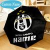 Custom Name Umbrella Juventus Team Crest Umbrella 8-Frame for Travel, Camping, Casual Lightweight Portable, Essential for Family Gifts