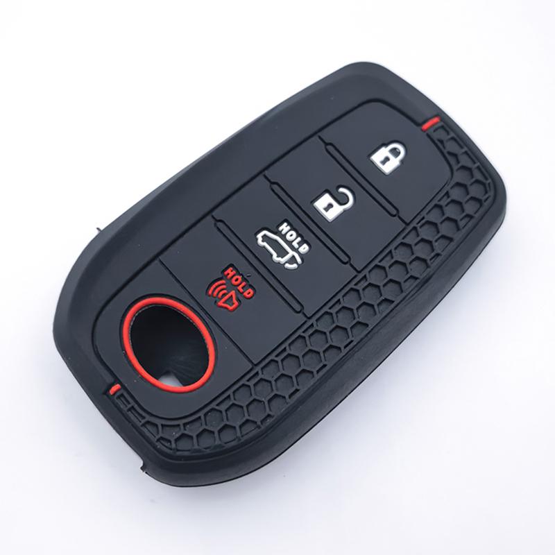 Силиконовый чехол-футляр для автоключа для Toyota Chr Hilux Fortuner Land Cruiser 200 Camry Corolla Crown Rav4 Highland