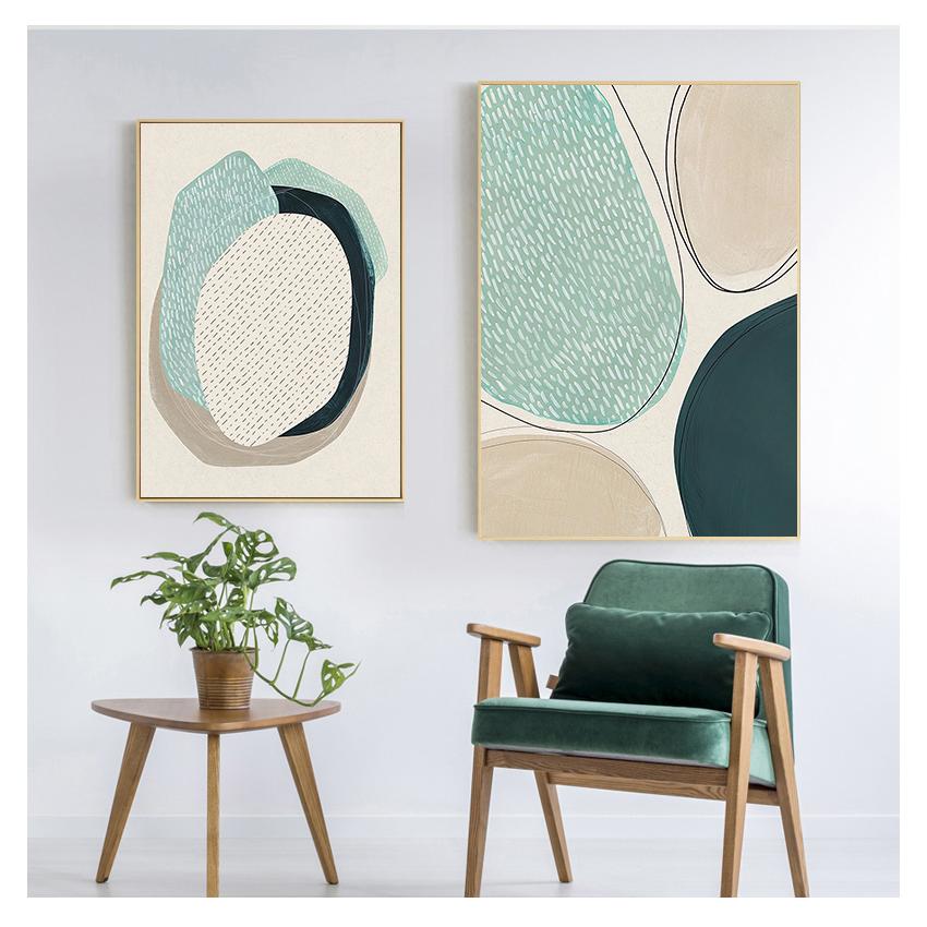 Poster Wall Art Canvas Painting Nordic Posters Prints Pictures For Living Room Home Decor Dot Abstract Line Color block