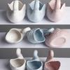 Ceramic Duck Tealight Candle Holders for Dining Table Decors, Decorative Tabletop Succulents Planter Vases for Shelf, Mantels, Sideboard
