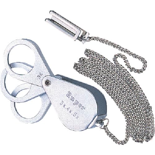 Shinwa Sokutei Лупа J Высокое увеличение Тип хранения Набор из 3 штук 3 4 5x с цепочкой 75766