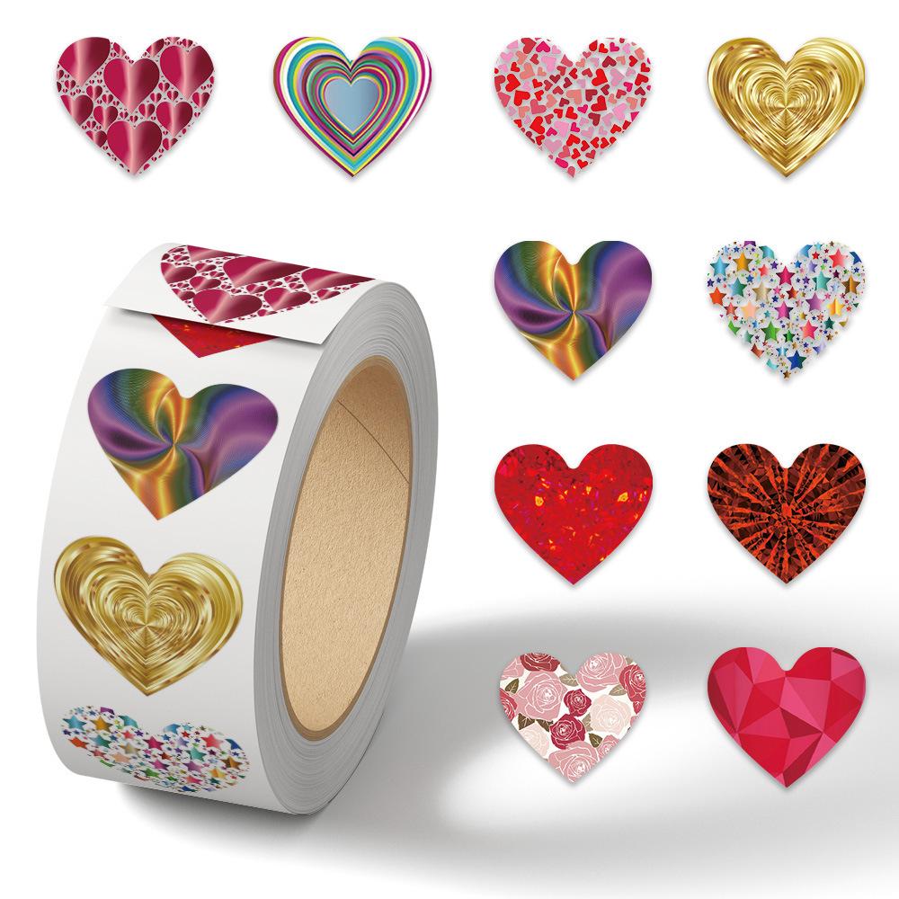 Cartoon Holiday Gift Sealing Stickers - 500 Self-Adhesive Journal Stickers per Roll