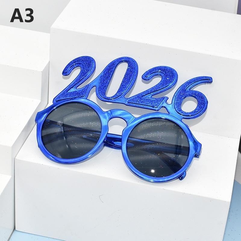 2026 Номер Очки 2026 Счастливого Года Очки Бриллиантовые Блестящие Солнцезащитные Очки Косплей Реквизит Украшение для Рождественской Вечеринки Смешные Очки