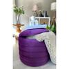 Large Seating Area Handmade Washable Fabric Cylinder Decorative Pouf Center Table with Storage Box