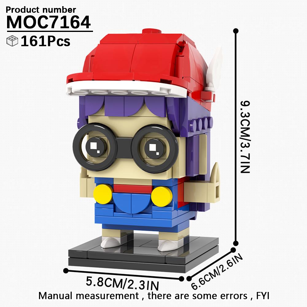 MOOXI Серия Аниме MOC Кирпичи Кирпичная Голова Фигурка Лун Сделай Сам Набор Конструкторов для Взрослых Модель Детские Образовательные Игрушки для Детей Подарок