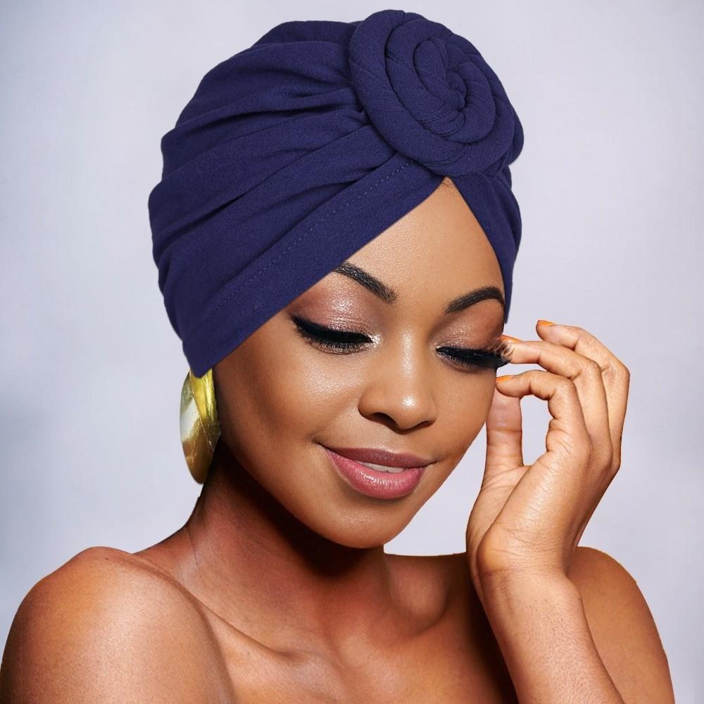 Elastic Twist Knot Turban Hat Wrap Style Cancer Chemo Hat Fashion Hijab Caps Women Headwear