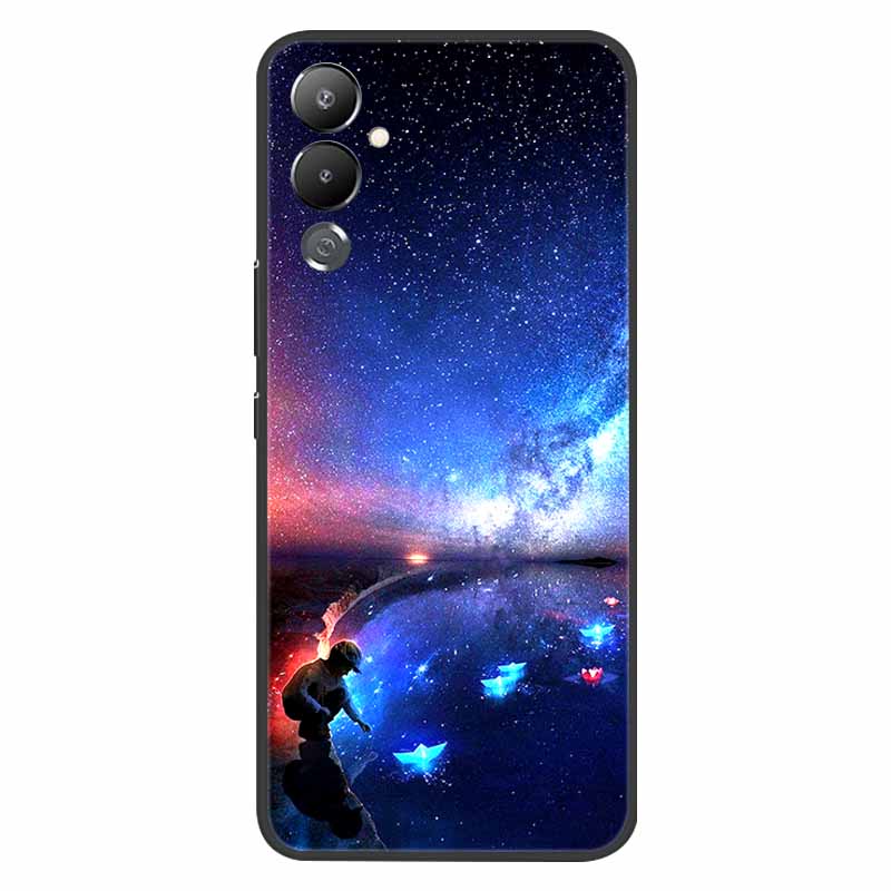For Tecno Pova 4 Case Pova4 TPU Wolf Cat Marble Silicone Bumper Cover for Tecno Pova 4 Phone Case 6.82 inch 2022 Soft Cover