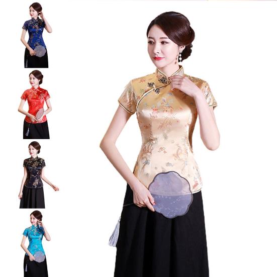 Женская рубашка Cheongsam, тонкая удобная женская рубашка Cheongsam в китайском стиле с воротником-стойкой