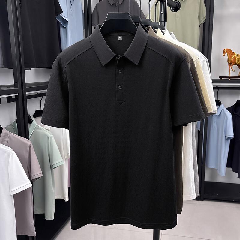 Мужская однотонная рубашка-поло с коротким рукавом в стиле business casual YTMTST7146