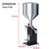 ZONESUN ZS-MGT1S 60ML 100ML Ручная объемная машина для розлива пасты для газированных напитков Жидкий наполнитель для масла, лака для ногтей, косметического крема, меда