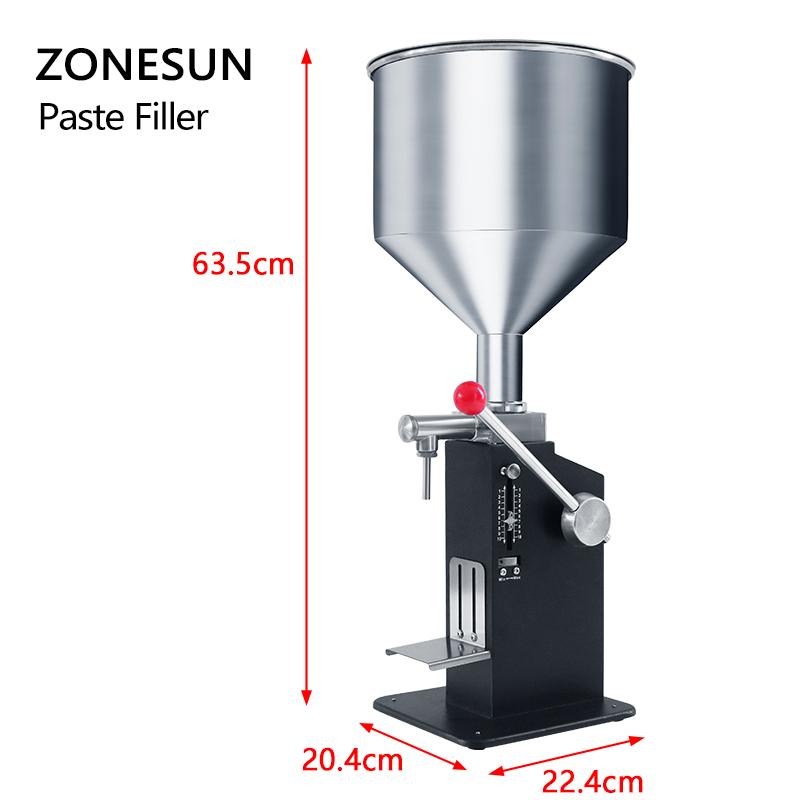ZONESUN ZS-MGT1S 60ML 100ML Ручная объемная машина для розлива пасты для газированных напитков Жидкий наполнитель для масла, лака для ногтей, косметического крема, меда
