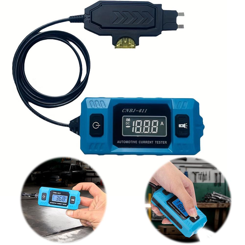 Automotive Fuse Current Tester LCD Display Car Leakage Analyzer High Precision Blade Fuse Circuit Measurement Fault Test Tool