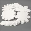 Paper Flowers - 5 Designs - White - 20 Cm - 100 Pcs - Interior Decoration