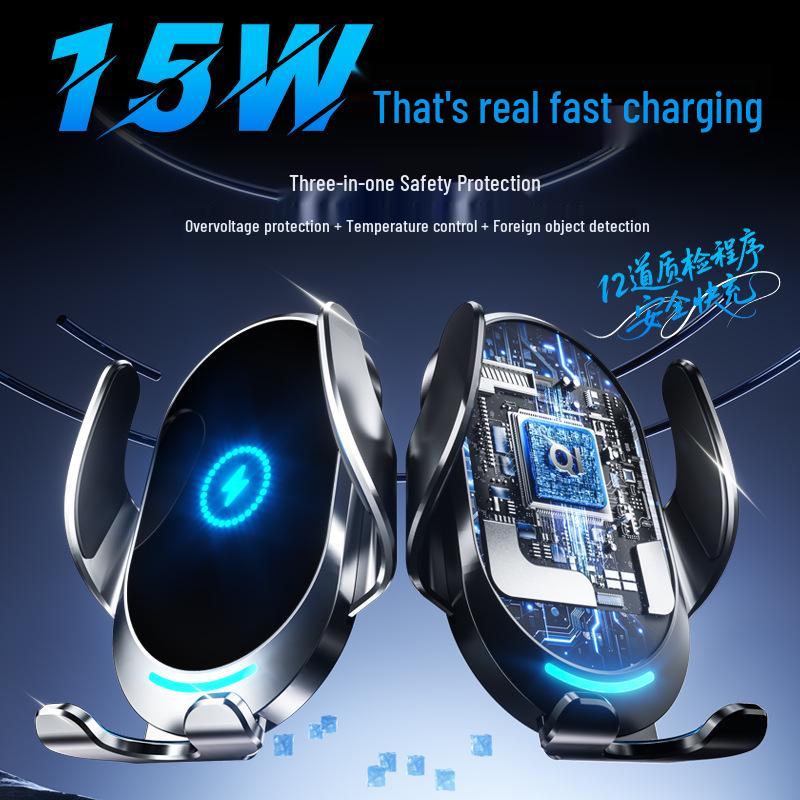 Universal Wireless Charging Car Phone Holder for Air Vent & Dashboard